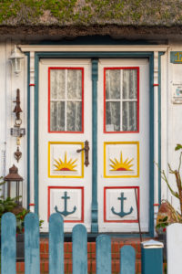 Germany, Mecklenburg-West Pomerania, Born, Darss front door, traditional, fisherman's house Germany, Mecklenburg-West Pomerania, Born, Darss front door, traditional, fisherman's house
